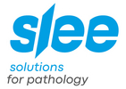 Blaues Logo mit Schrift „Slee Solutions for Pathology“