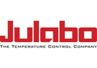 Rotes Logo mit Schrift „Julabo The Temperature Control Company“